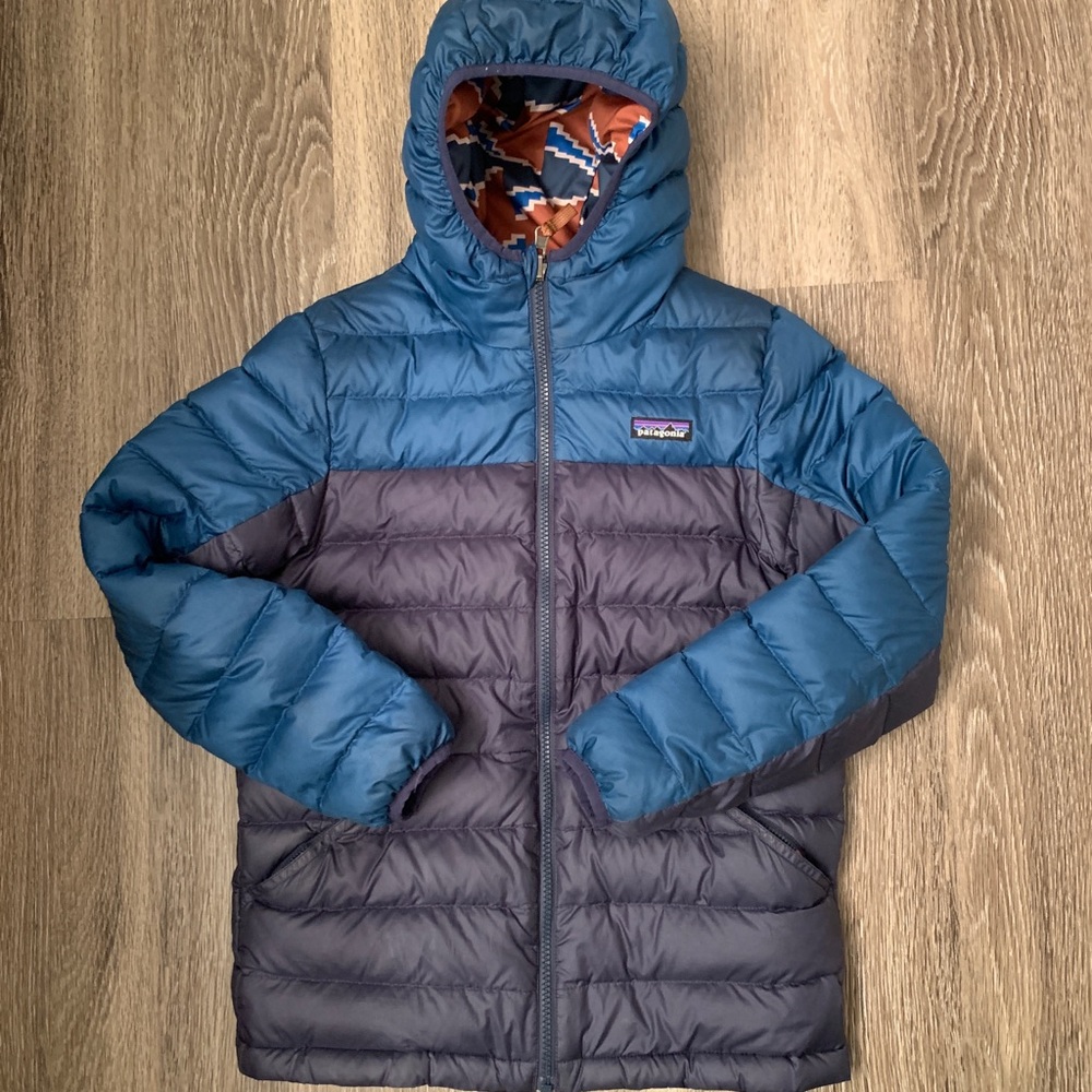 Patagonia Kids' Reversible Down Sweater Hoody Jacket